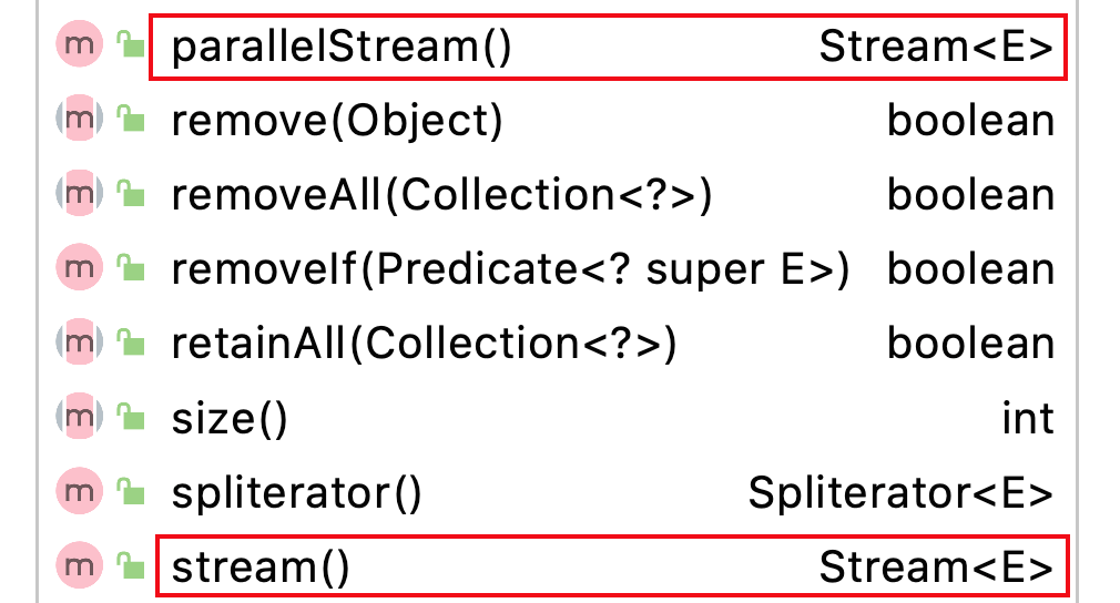 Collection 的 Stream 方法